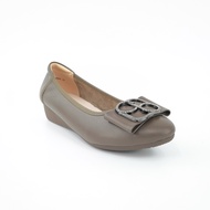 ST.JAMES รองเท้าหนังแท้/รองเท้าส้นเตี้ย ส้น 3 CM. รุ่น SOMME สี KHAKI | รองเท้า ผู้หญิง