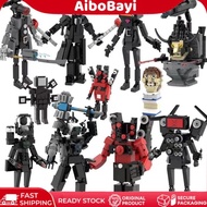 mainan 【COD】Mainan Skibidi Toilet Siren Head Figure Pajangan Figure Mainan Anak Skibidi Toilet Set i