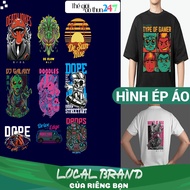 [Image ironed, heat pressed] Skull image _8 Ironed with iron, iron