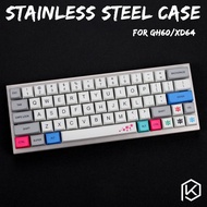 xd64 gh60 60% mechanical keyboard stainless steel bent shell customized diy multi-column support