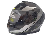 AXXIS Full Face Helmet Gloss Gray | ECE/DOT Certified | Urban Riding Helmet | Aerodynamic & Comforta