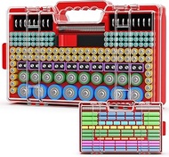 Battery Organizer Storage Holder Box Case with Tester, Ultra-Large 275+ Batteries Double-Sided Varie