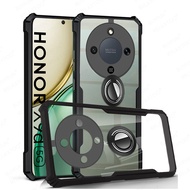 For Honor X9d 5G Phone Case Transparent Acrylic Ring Holder Stand Back Cover Honor X9d X9D Honor X9b