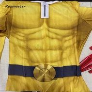 Anime Men Boys One Punch Man Cosplay Costumes Spandex Zentai Saitama Cosplay Halloween Bodysuit Jump