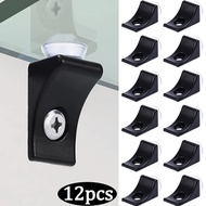 12PCS Shelf Brackets Support Studs Pegs Steel 5mm Shelves Separat Fixed Cabinet Cupboard Glass Bracket Supporter Holder Hardware