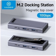 HAGIBIS M.2 SSD ENCLOSURE USB C HUB EXTERNAL HARD DRIVE CASE COMPATIBLE WITH THUNDERBOLT 4/3 FOR LAP