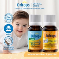 [0–1 Years] Ddrops Baby Bone & Vision Health Combo - Liquid Vitamin D3 400 IU + Vitamin A & D