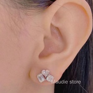 Total 6ct Ins Hot Fashion Real Moissanite Diamond Earrings 100% All Stone Pass Diamont Test Fancy Cu