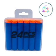 24pcs toy Gun Soft Suction Nerf Bullets .Refill Bullets Darts Reusable