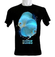 Kaos Ikan Discus Duo Biru