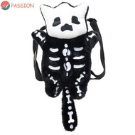 PASSION Skull Plush Backpack Skeleton Cute Shoulder Bag Schoolbags Furry Bag Winter Furry Bag