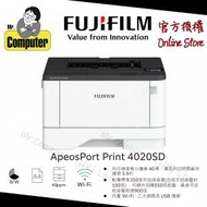 富士膠片 - A4黑白鐳射雙面打印機, ApeosPort Print 4020sd (自動雙面打印 Network+Wi-Fi+USB Connection) #ApeosPort #4020sd #Print