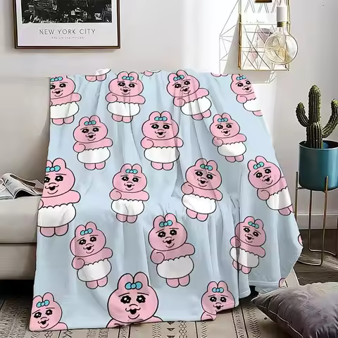 Opanchu Usagi Throw Lightweight 240g Flannel Blanket Soft Skin-friendly for Summer Cooling