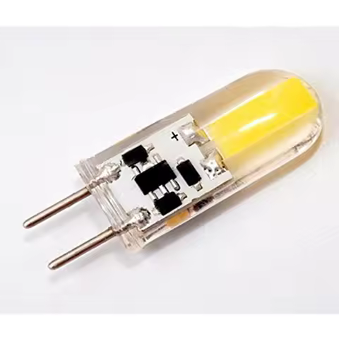 5PCS GY6.35 Pin Silicone COB LED Spotlight Bulb ,Dimmable LED Corn Crystal Chandelier Bulb AC/DC 12V