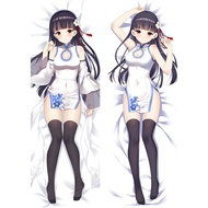 Ready Stock Warship Girls Yat Sen Dakimakura Body Pillow Case Cover Multi-size Dakimakura Anime Girl Hugging Body Pillow Case Cover 50x150cm (20*59inch)