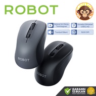 Mouse Wireless Robot M500 Silent Click Type-C Rechargeable Komputer Laptop Original