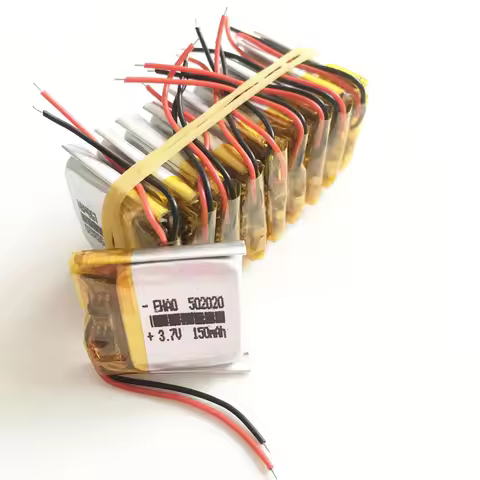 10 PCS 3.7V 150mAh Lithium Polymer LiPo Rechargeable Battery 502020 For Mp3 GPS Electronic Part Smar