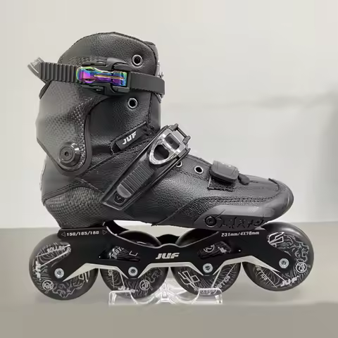 Professional Slalom Inline Skates Carbon Fiber Boots Cuff Adult Roller Free Skating Shoes Sliding Pa