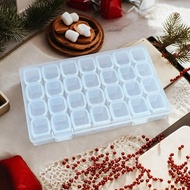 Nail Art Jewelry Box Nail Art Tools, 28 Compartment Storage Box Single Opening Nail Art Diamond Box 