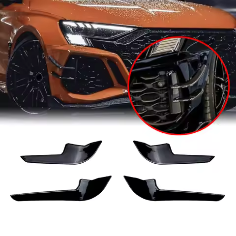 For Audi RS3 8Y 2021-2024 Sedan 4-Door Front Bumper Side Vent Trim Cover Air Intake Frame Spoiler Sp
