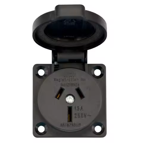 2PCS Black 10A 15A Australia Outdoor Industry Waterproof Socket New Zealand AU Power Electrical Wiri