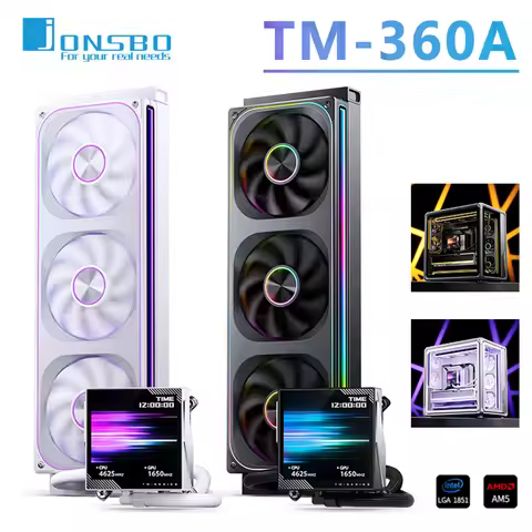 Jonsbo TM-360A All-in-One Liquid Cooler ZA-360 Cooling Fan ARGB Water-cooled Radiator With 3.95-inch