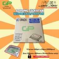 【𝗖𝗔𝗥𝗧𝗢𝗡】GO 3L Kuih RAYA Container- GC-PACK OPS Tray [BULK 2,000cs±]