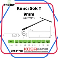 TEKIRO T-TYPE SOCKET 09mm TEKIRO 9mm T-SOCKET Wrench TEKIRO Black 9mm T-SOCKET