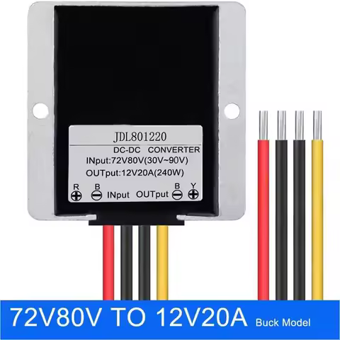 DC-DC Step Down Buck Converter Power Supply Module DC 30V-90V To DC 12V 5A 10A 15A 20A Car Power Sup