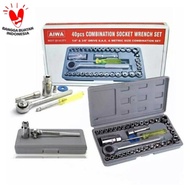 Kunci socket set 40 pcs sok shock tool kit wrench ring aiwa tools mobi