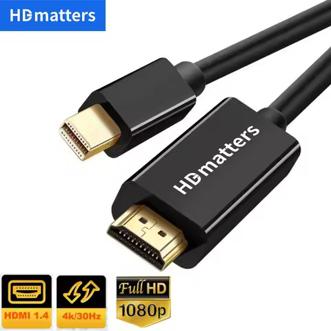 Mini DP to HDMI 4K cable 3M 10FT Ulrta long Thunderbolt Mini DisplayPort to HDMI cable 4K for Apple 
