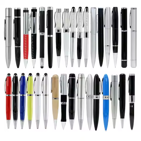 Metal Multifunctional Ballpoint Pen USB Flash Drive 8G 16G 32GB 64GB 128GB 256GB Business USB Pendri