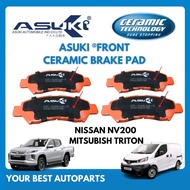 ASUKI Front Brake Pad Mitsubishi Triton L200 Triton VGT Triton 2014 Nissan NV200 Spare Part CERAMIC 