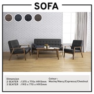 Sofa Set Fabric Vinyl Sofa Living Room Sofa Wooden Sofa Solid Wood Frame Sofa 1 Seater 2 Seater 3 Seater Sofa Fabric