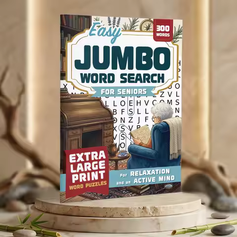 Word Search for Seniors, Large Print Word Search Puzzle Book with 300 Easy-to-Read Word Find Games f