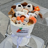GGT Cute Cartoon Dog Plush Doll graduation gift Bouquet Ritual Birthday Gift flower