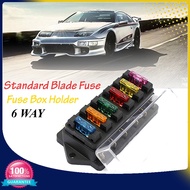6 Way Fuse Holder Box Car Vehicle Circuit Blade Fuse Box Block With ATO Fuse Block Auto Car Accessor