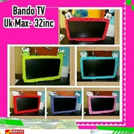 [CODE 77] (SKR) WHOLESALE TV Headband 19 - 32 Inch TV Cover / Cover Soft Rasfur Material with Charac
