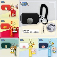 Compatible with Technics EAH-AZ100 Protective Silicone Cute Pig Pendant Cartoon Covers Wireless Earb