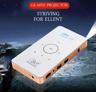 pocket projector 4k dlp mini C6 projector 50 lumen Android 6.0 quad core dual band wifi