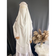 French Khimar Chiffon 2 Layer CUSTOMMADE