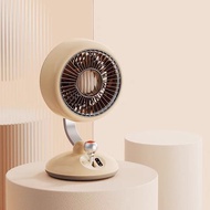 Q3 Gear Shifter Retro Desktop Fan with 180° Oscillation USB C Charging Function Night Light Portable