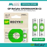 GP RECYKO + 2100 MAH RECHARGEABLE AA BATTERY - 2 PCS (GP210AAHCB-C2)