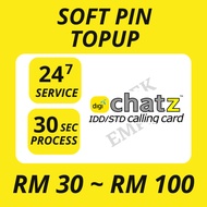 Digi Chatz Soft Pin Topup RM 30 ~ RM 100