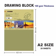 A2 Size 165gsm Drawing Block 20‘ sheets - Colored Painting Paper Drawing Paper Painting Paper