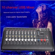 2000 Watt 10 Channel Professional Powered Mixer power mixing Amplifier Amp 16DSP 110V-220V Switchabl