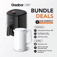 Gaabor LiteLiving Flash Deal Bundle 3.5L Air Fryer AF-35M02A and 2L Electric Kettle EK20M-WH01A