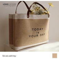 LOHO Simple and convenient Japanese style handbag Japanese knot bag