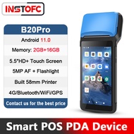 POS PDA Device 4G Android 11 Portable Thermal Ticket Printer WiFi/Bluetooth/GPS Mobile 2+16GB