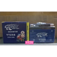 KOZI SEALED BATTERY MOTOR YTZ5S BATERI MOTOSIKAL [Y15 ZR / LC135 / EX5 / WAVE /  RS150 / LAGENDA  SR